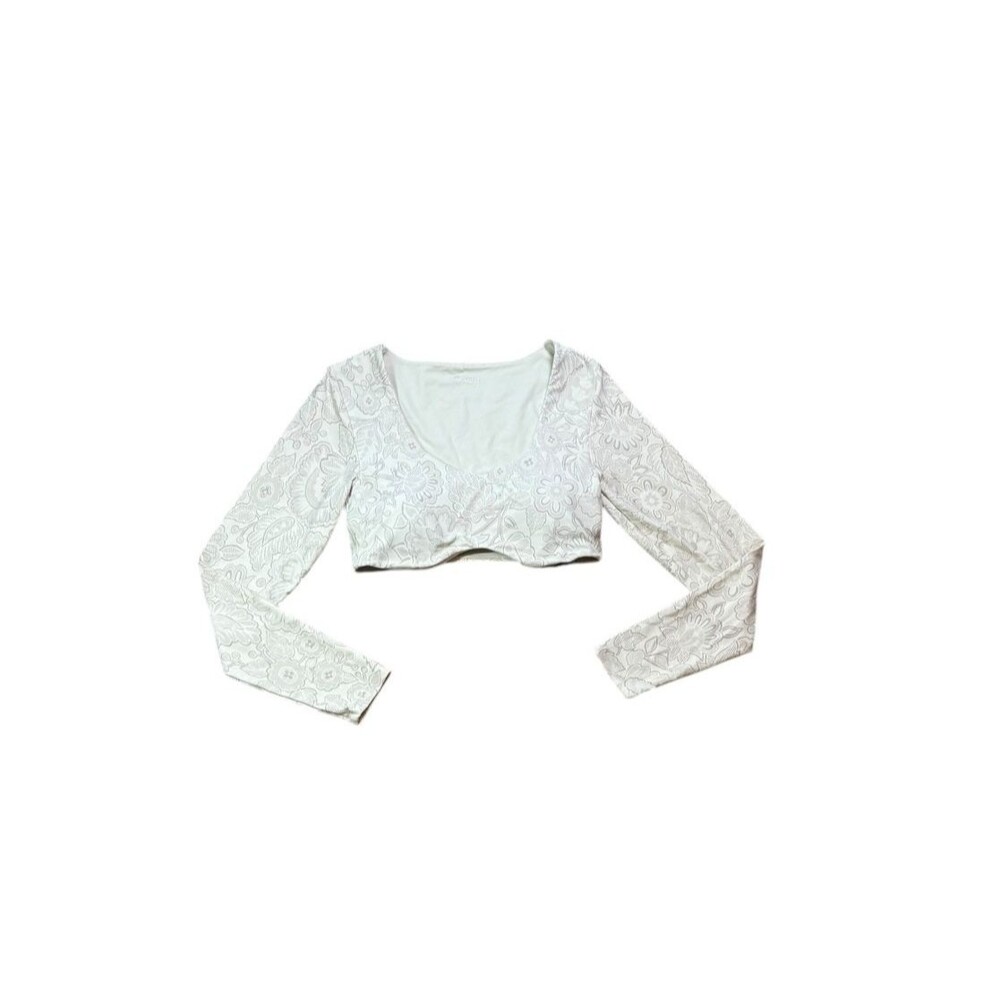 Offline By Aerie Womens Size Medium Real Me Super Cropped Long Sleeve Bra Top